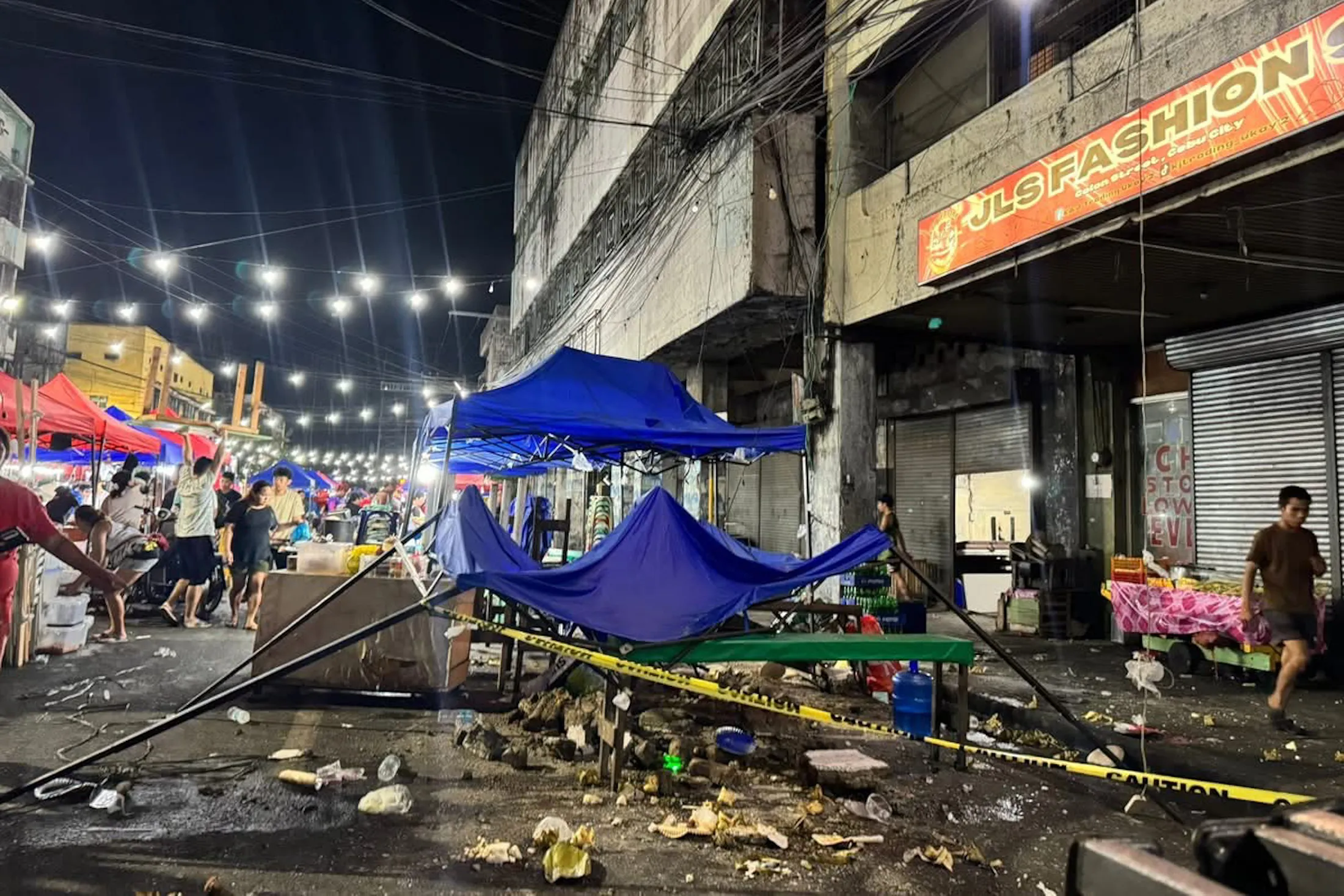 Debris following an earthquake in Cebu, Philippines, on Sept. 30.