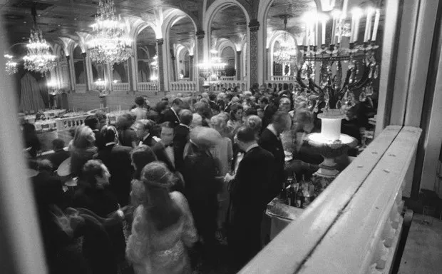 Society ball at the Plaza Hotel in New York City in 1970.