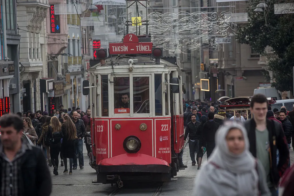 Istiklal shopping street, Istanbul.&nbsp;