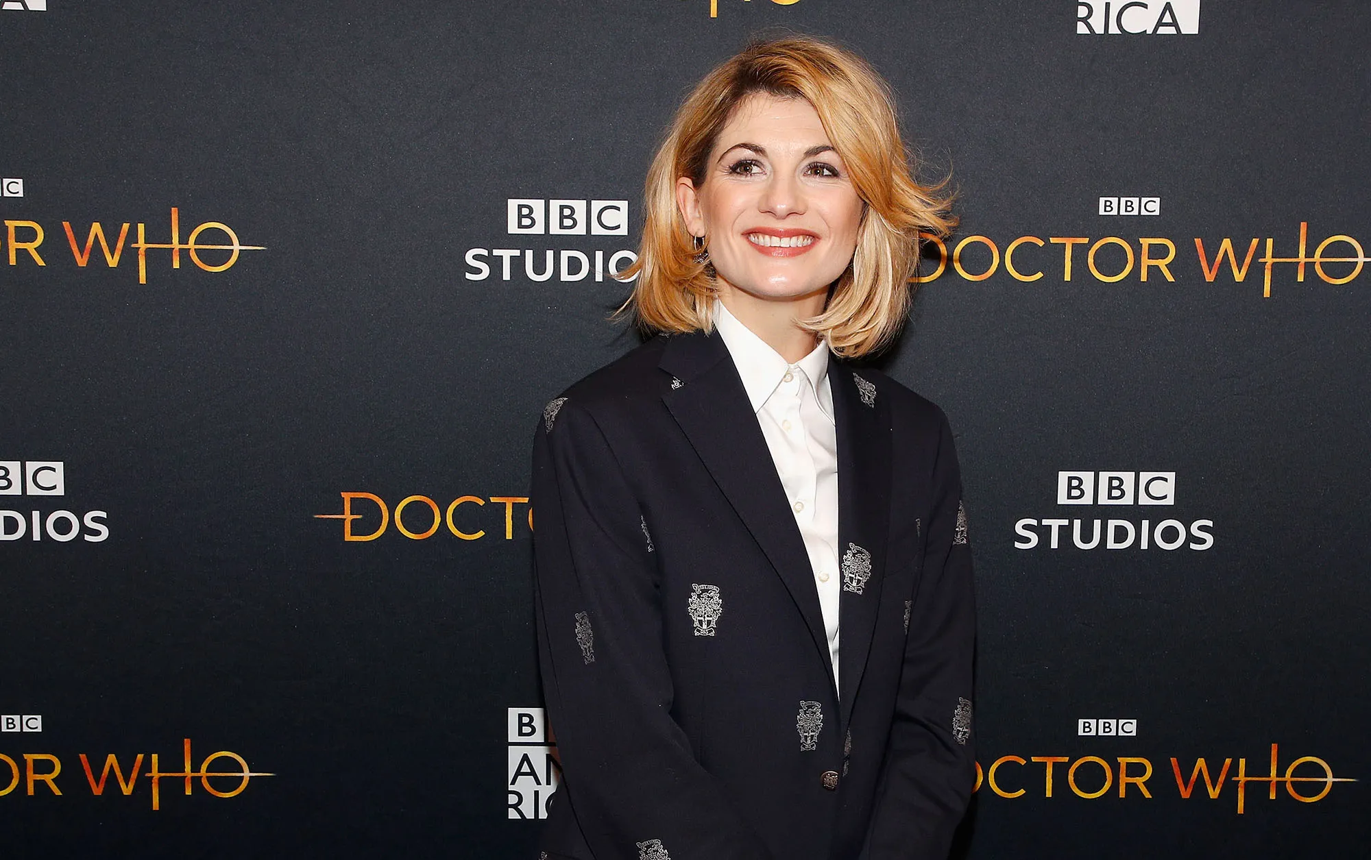 Jodie Whittaker, the thirteenth and&nbsp;current incarnation of&nbsp;“Doctor Who,” at screening in 2020.