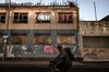 Dilapidated buildings are pictured on Moat Street, which work is scheduled to begin for a housing development project as part of the Levelling Up program.