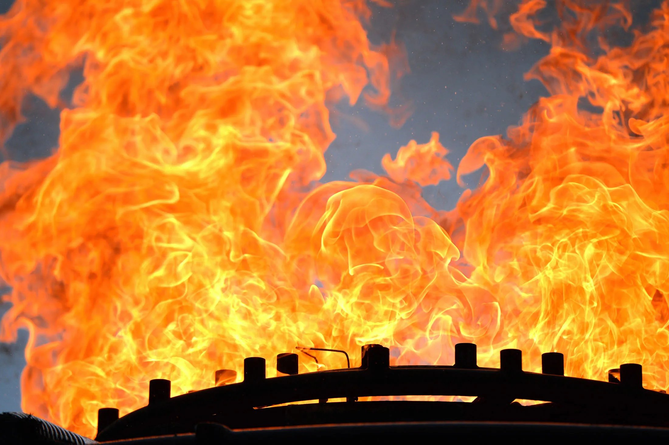 Flame at the Olympic cauldron in Japan.
