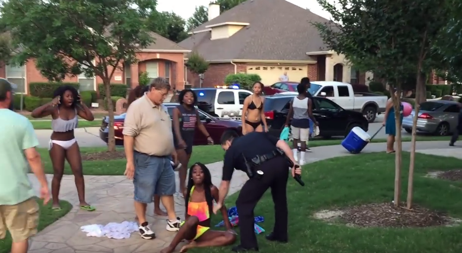 McKinney Police Department Corporal Eric Casebolt was placed on administrative leave after a video circulated on YouTube that shows him forcefully detaining a teenage girl and drawing his sidearm on others at a pool party in McKinney, Texas.