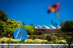 HP Inc. signage stands on display outside the company's headquarters in Palo Alto, California, on May 28, 2018.