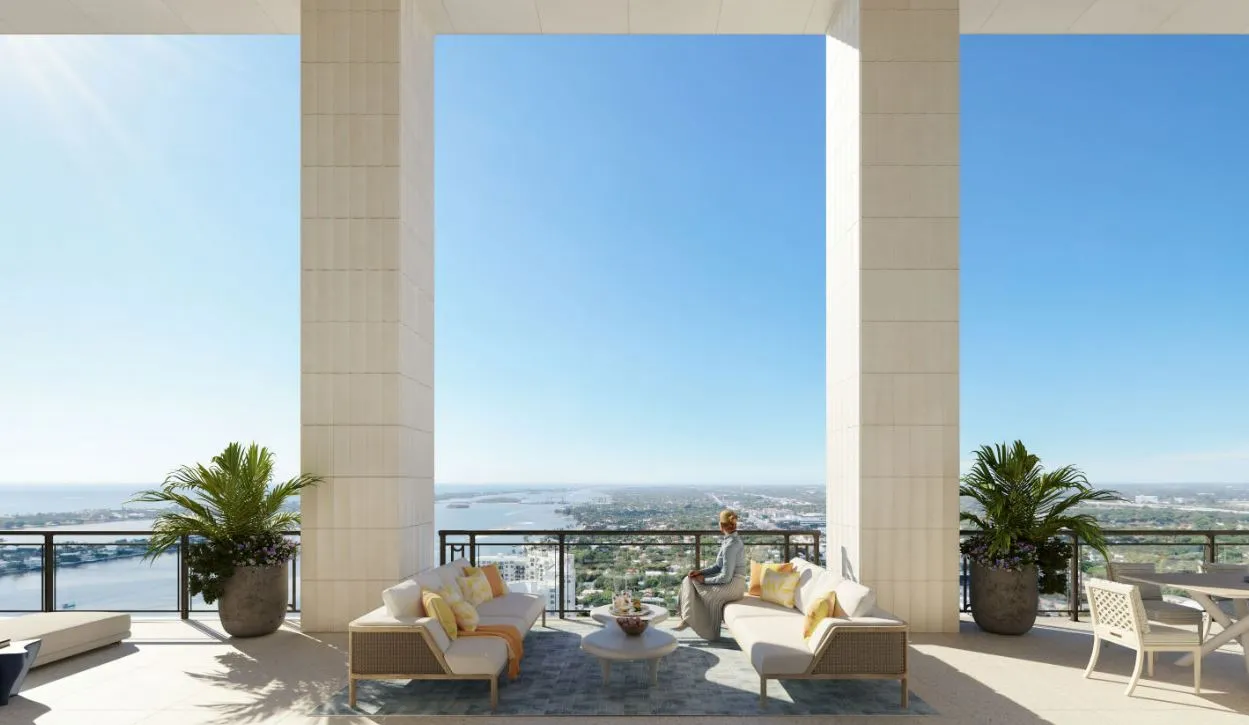 A rendering of the view from South Flagler House, one of the newest developments from Robert A.M. Stern’s firm.