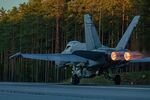 A Finnish&nbsp;Air Force F/A-18 Hornet takes part in the Baana 22&nbsp;exercise.