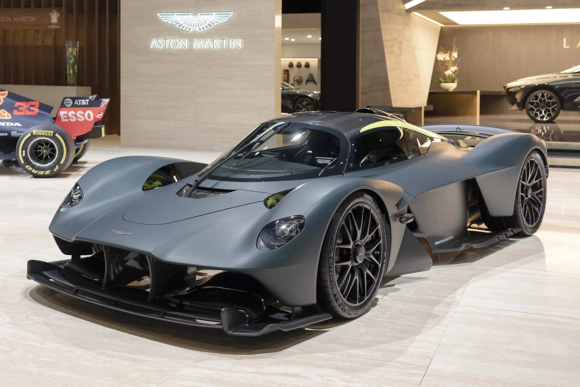 An Aston Martin Valkyrie hypercar.