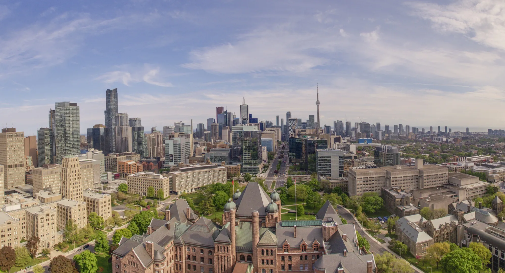 Aerial view of the University of Toronto, where academics like Geoffrey Hinton have been studying AI for decades.&nbsp;