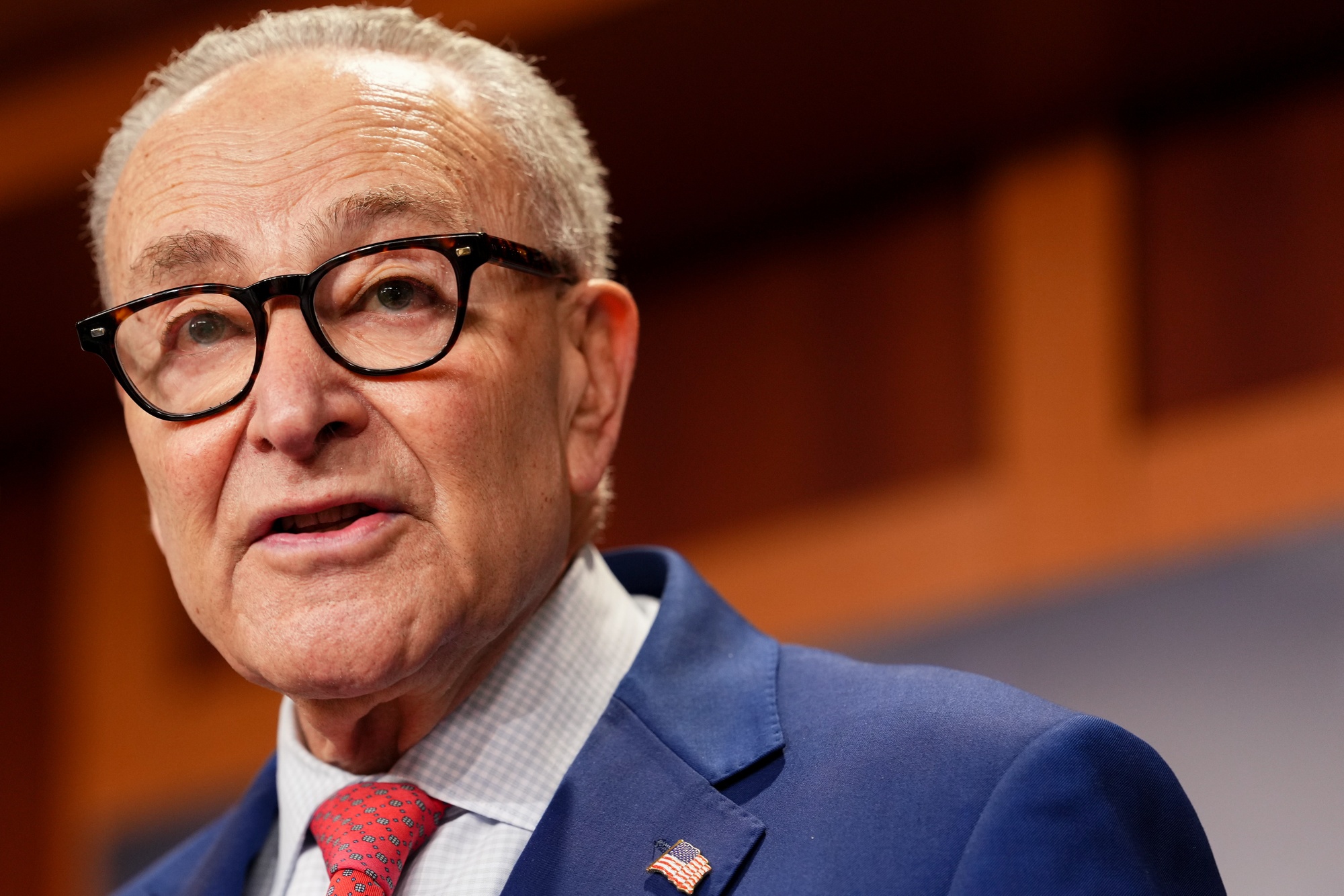 Senate Minority Leader Chuck Schumer. Photographer: Eric Lee/Bloomberg 