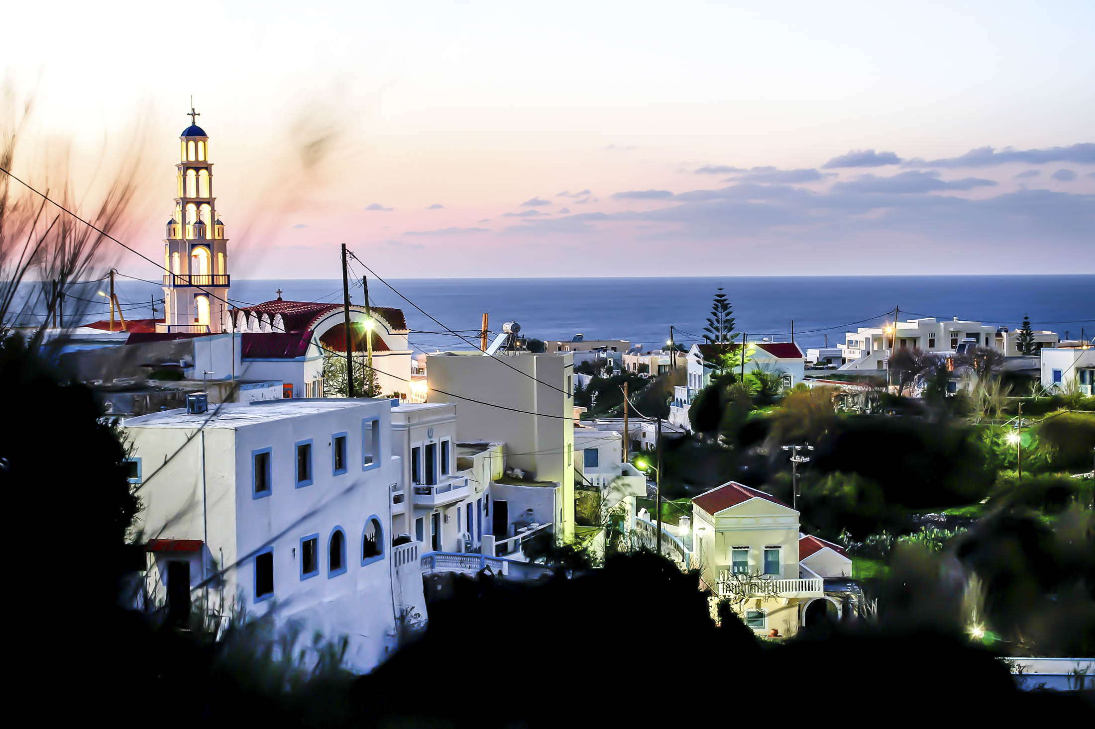 A view of the town of Karpathos.