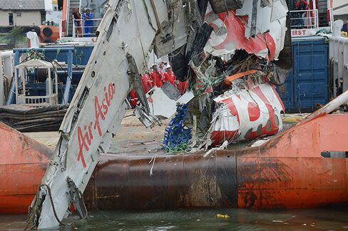 Workers AirAsia 8501 debris Tanjung Priok port
