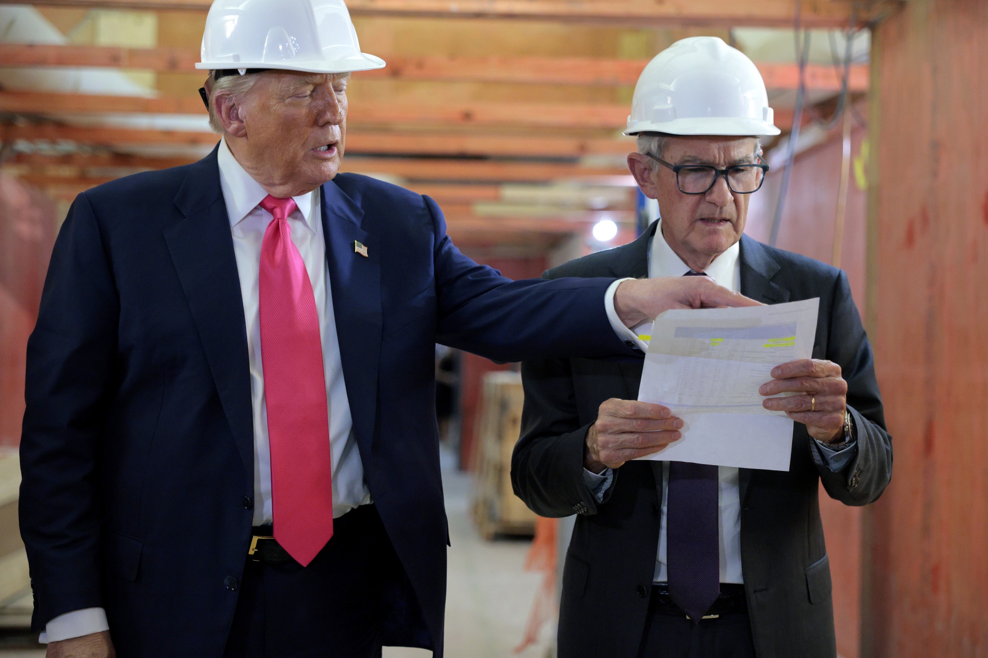 Trump with former Fed Chairman Jerome Powell.