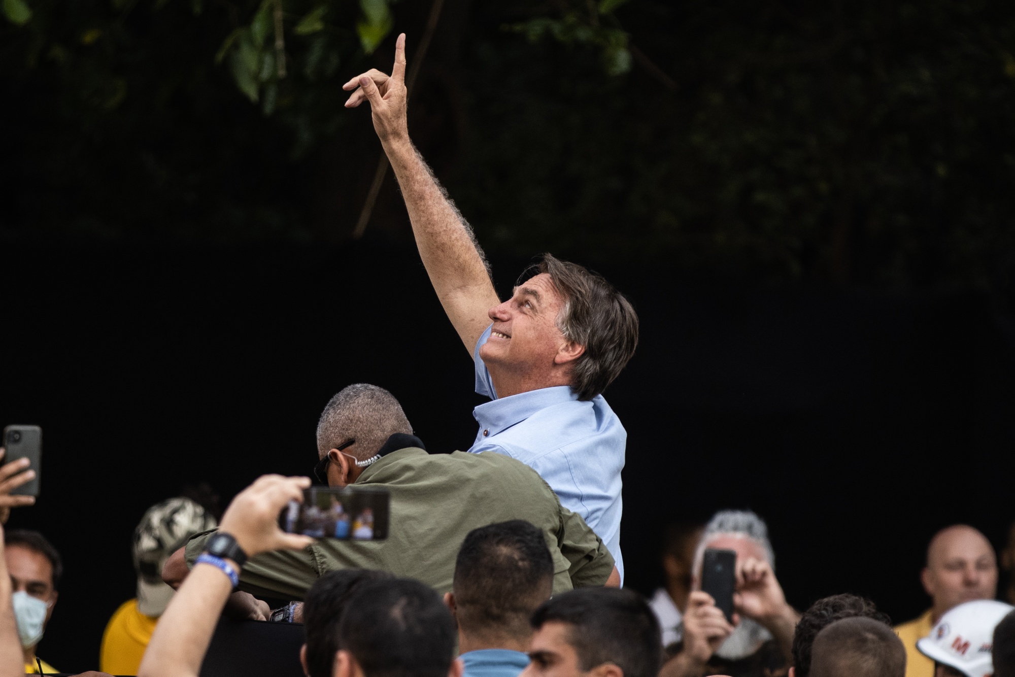 Jair Bolsonaro&nbsp;during an Independence Day rally in Sao Paulo, on Sept. 7.