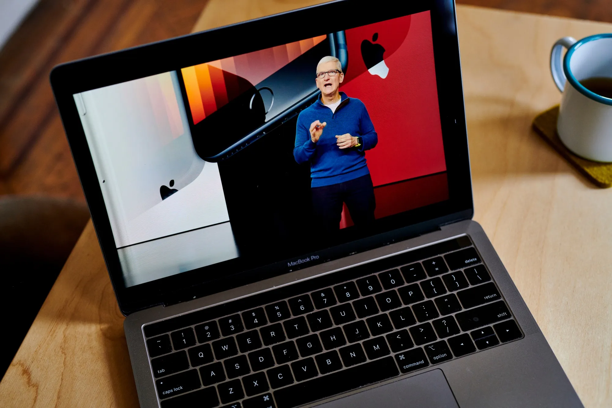 Tim Cook during the Peek Performance virtual event on March 8.