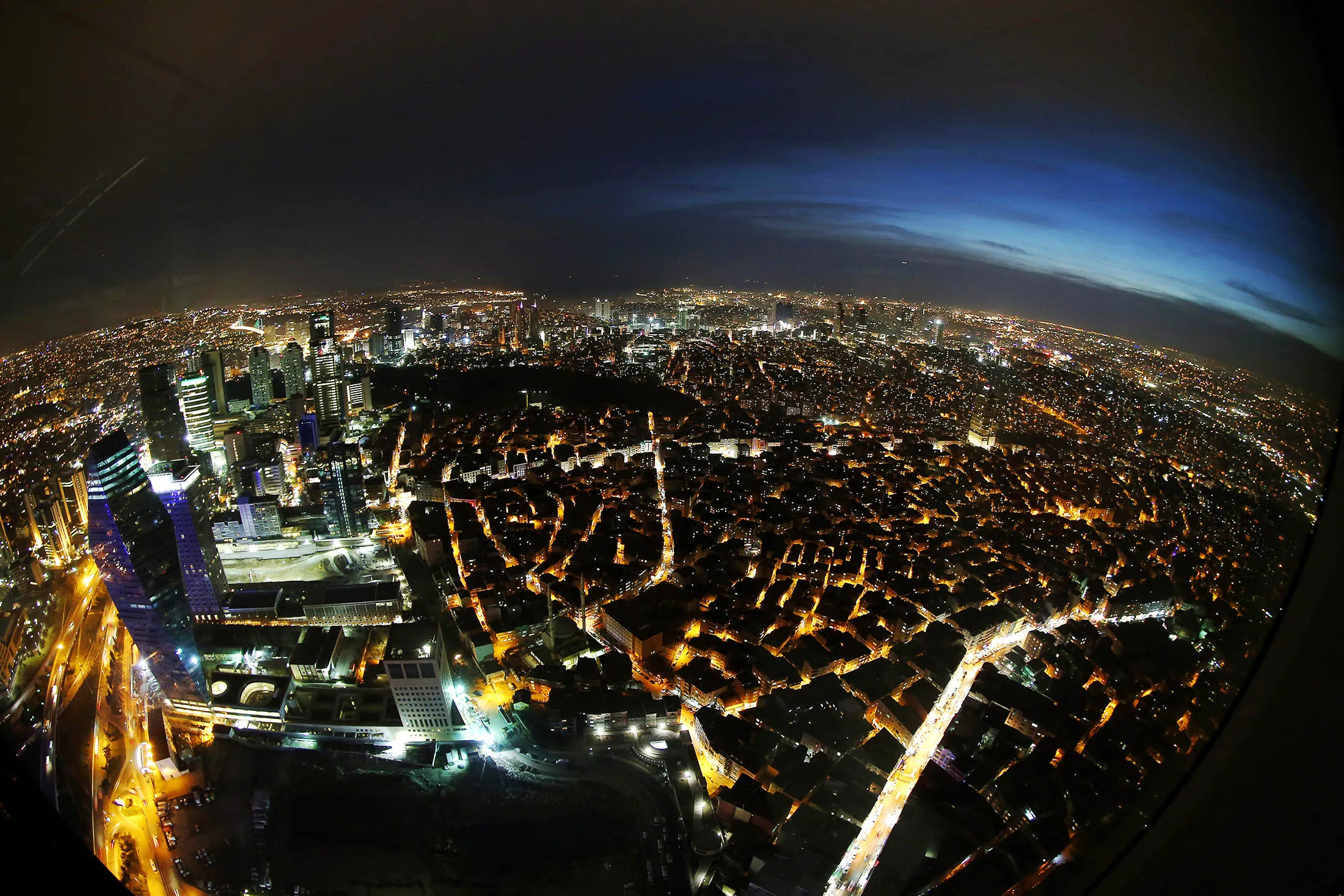 Power Transmission Lines and Electricity Grid In Turkish City
