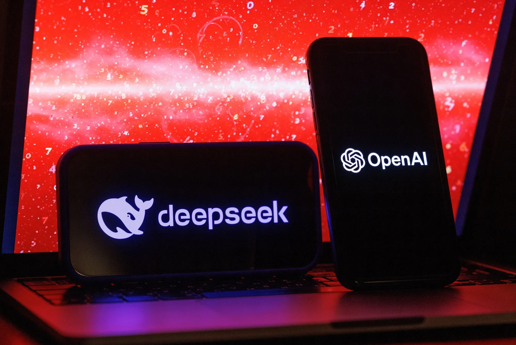 Ілюстрації штучного інтелекту OpenAI, DeepSeek та ChatGPT