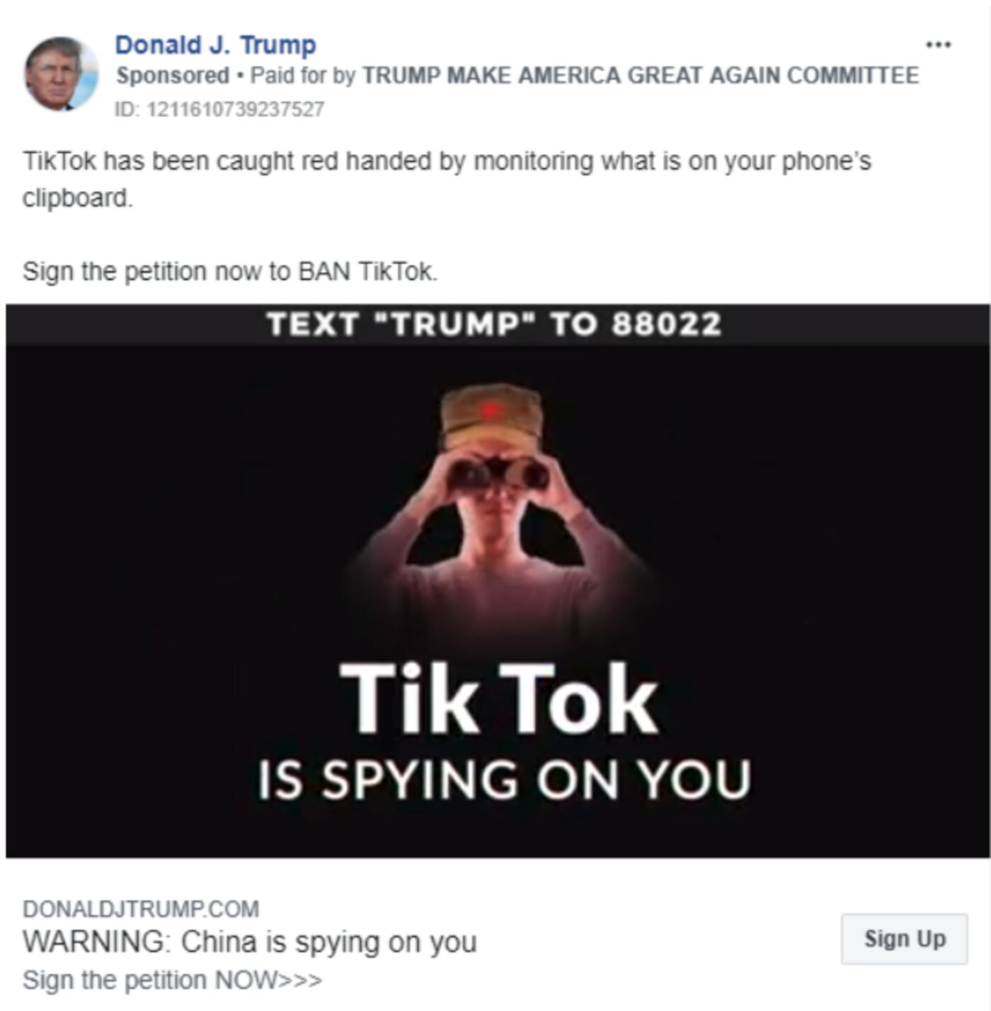 relates to Trump Campaign Urges Supporters to Back TikTok Ban in Online Ads