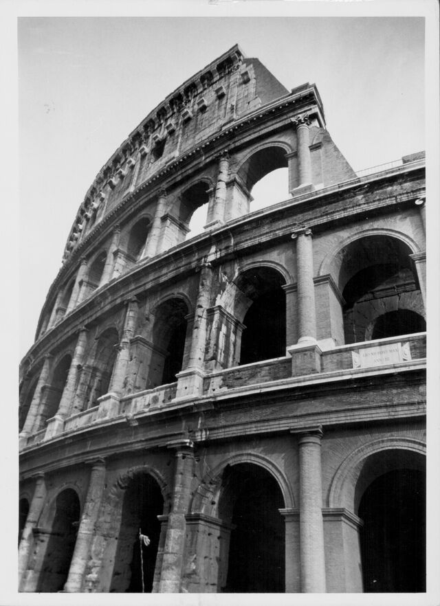 The Roman Colosseum is an example of the Romans’ skill in the art of concrete engineering.