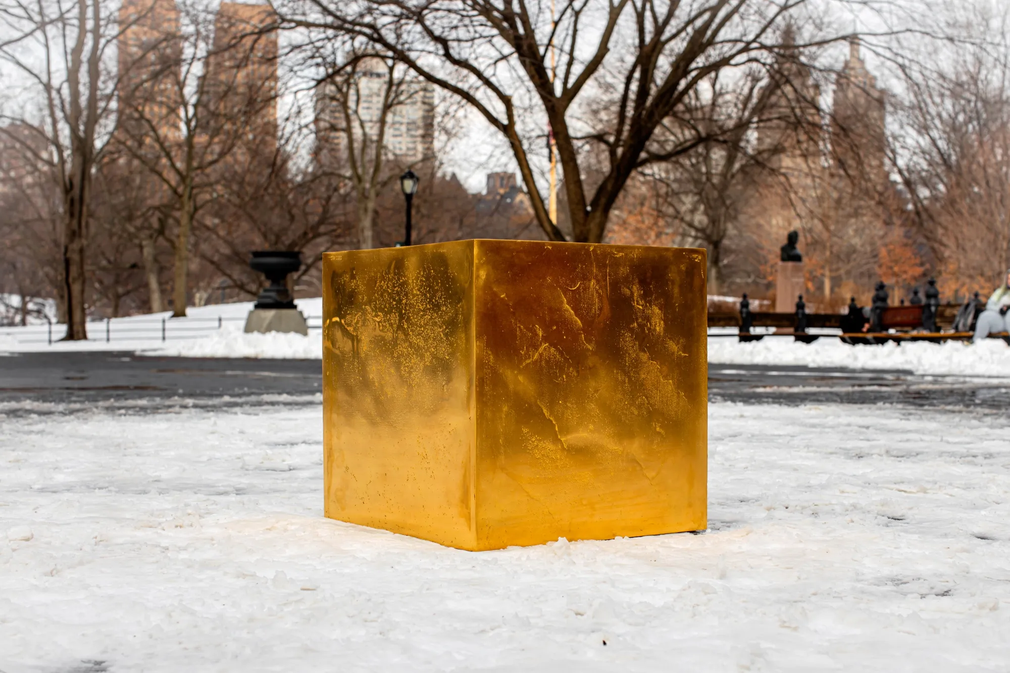 The Castello Cube, by artist Niclas Castello, in New York.