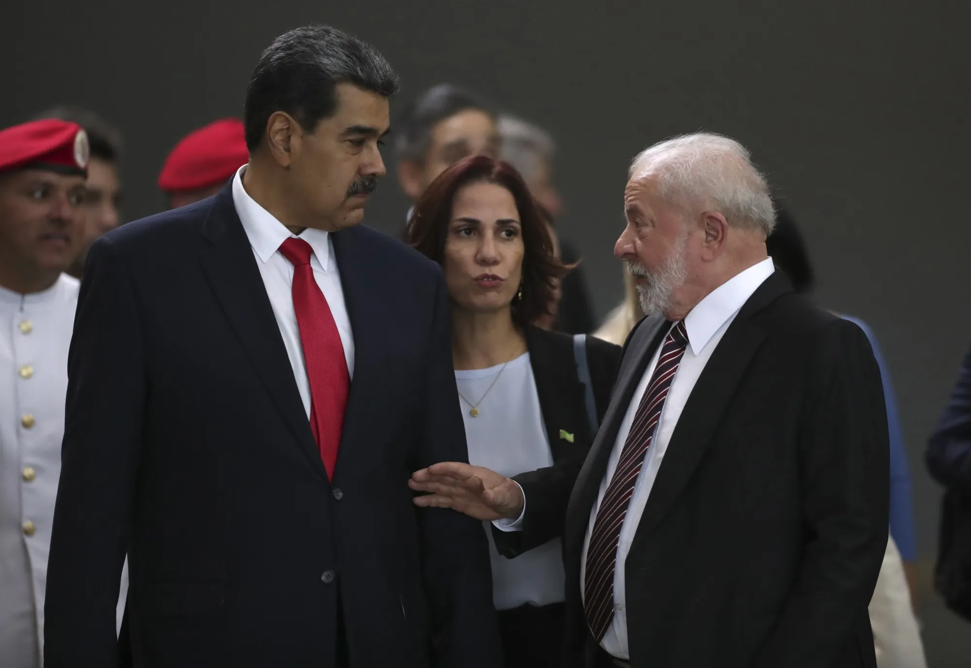 Nicolas Maduro and Luiz Inacio Lula da Silva.