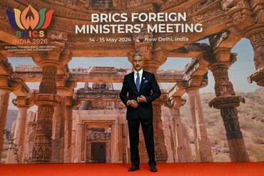 India's Foreign Minister Subrahmanyam Jaishankar during the opening of the BRICS Foreign Ministers' Meeting on May 14.