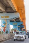 Murals on overpasses in Prayagraj