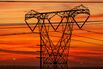 A high-voltage electricity transmission tower.