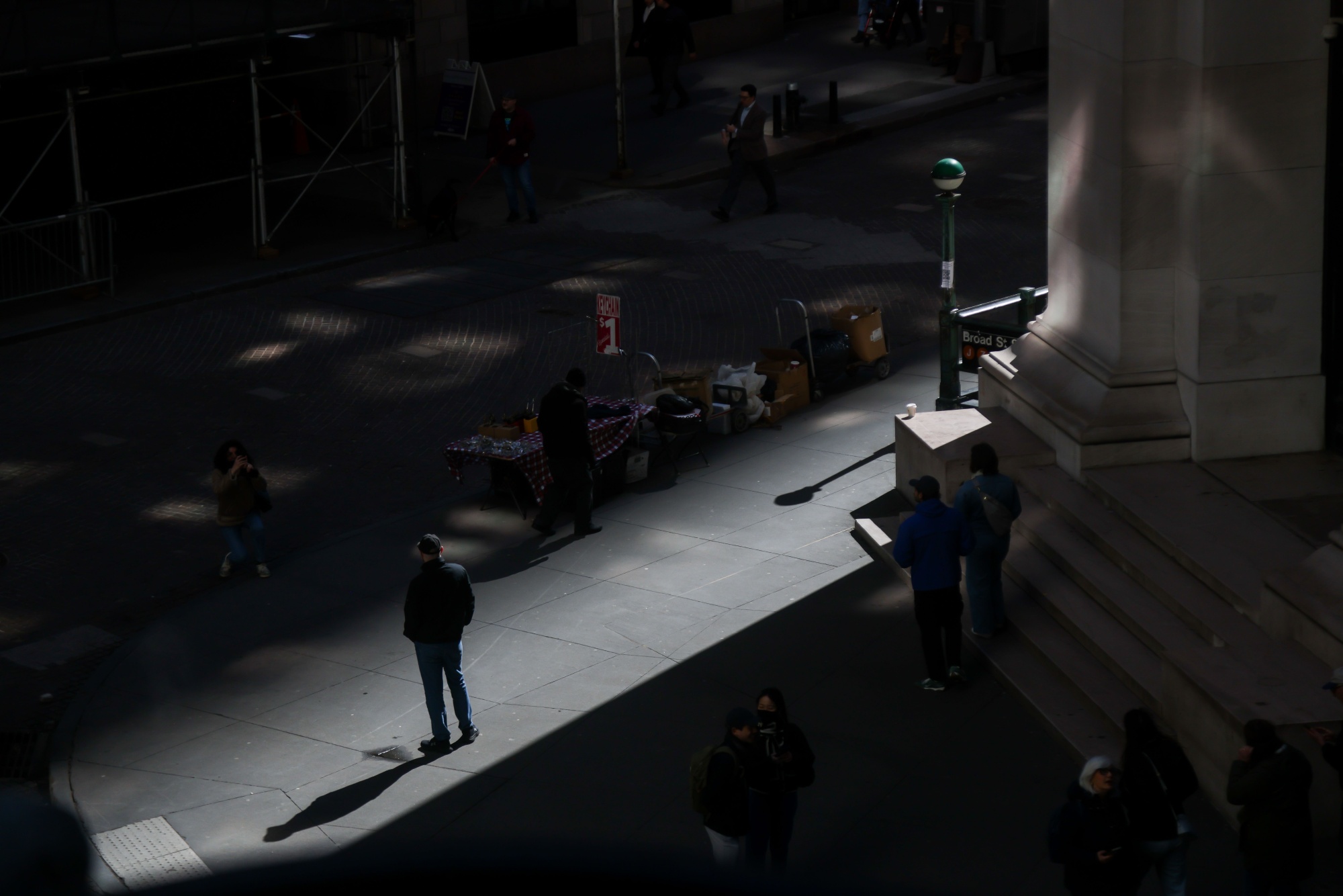 Wall Street outside of the New York Stock Exchange.