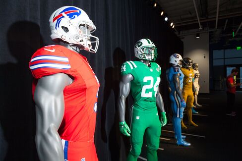 Nike designed eight garish, "Color Rush" jerseys this season, to help the league draw attention to Thursday night games.