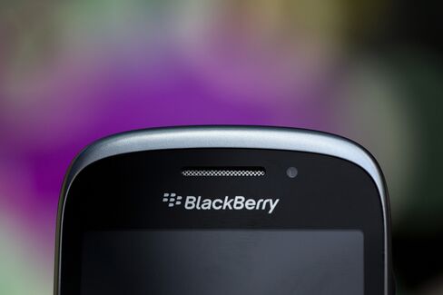 BlackBerry Logo Sits on Smartphone