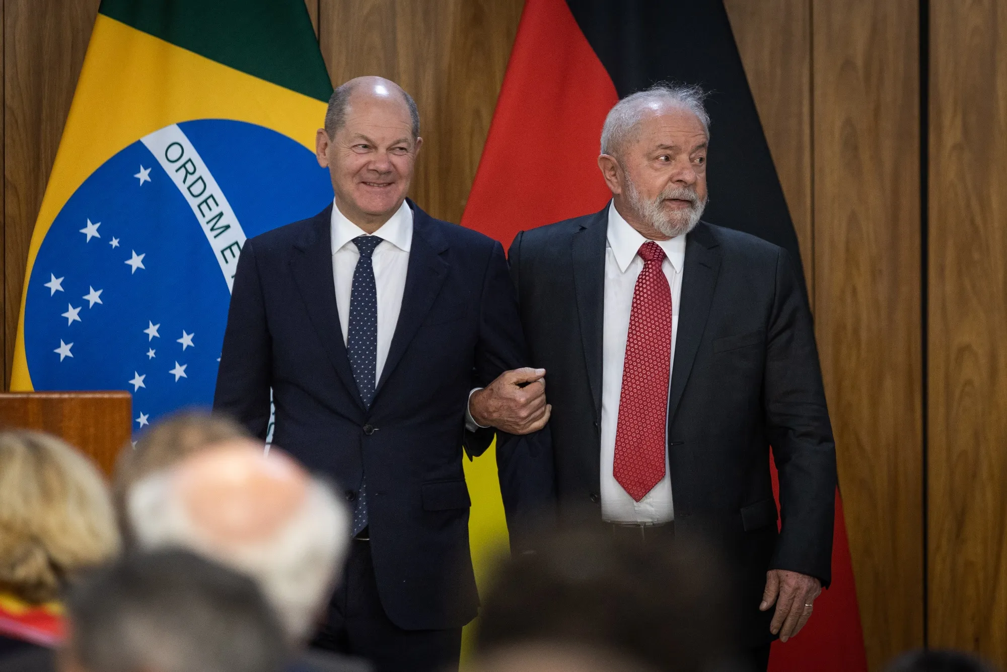 Scholz and Lula, not quite brothers-in-arms.
