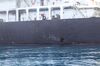 Blast damage on the starboard side of motor vessel M/T Kokuka Courageous on June 13.