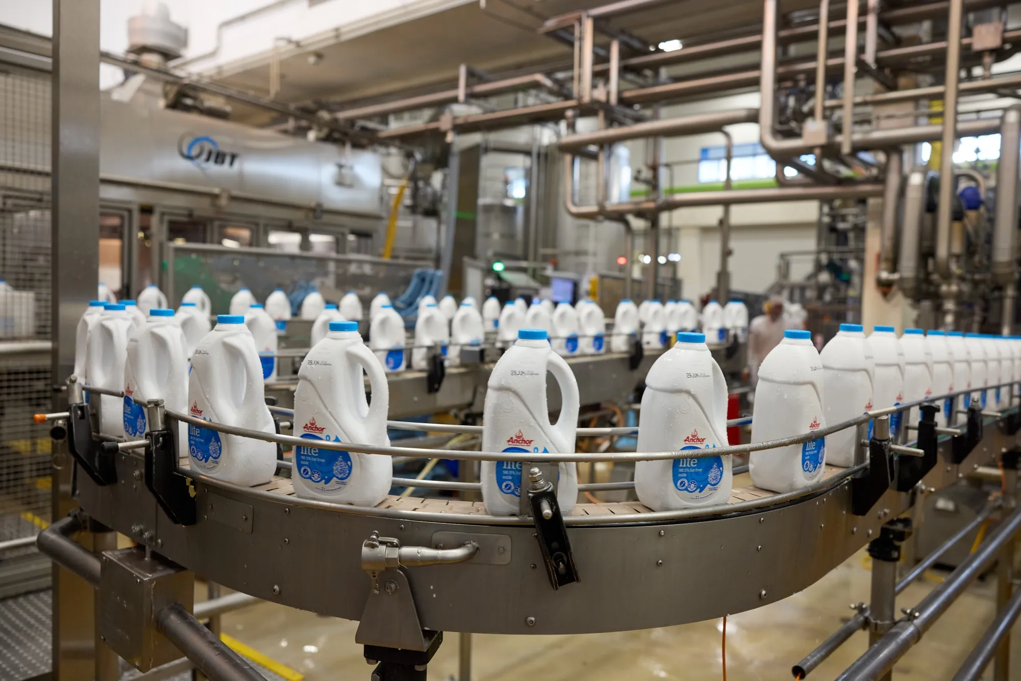 Fonterra Cooperative Group’s Anchor brand milk on the production line at a processing plant in Takaanini, Auckland, New Zealand.
