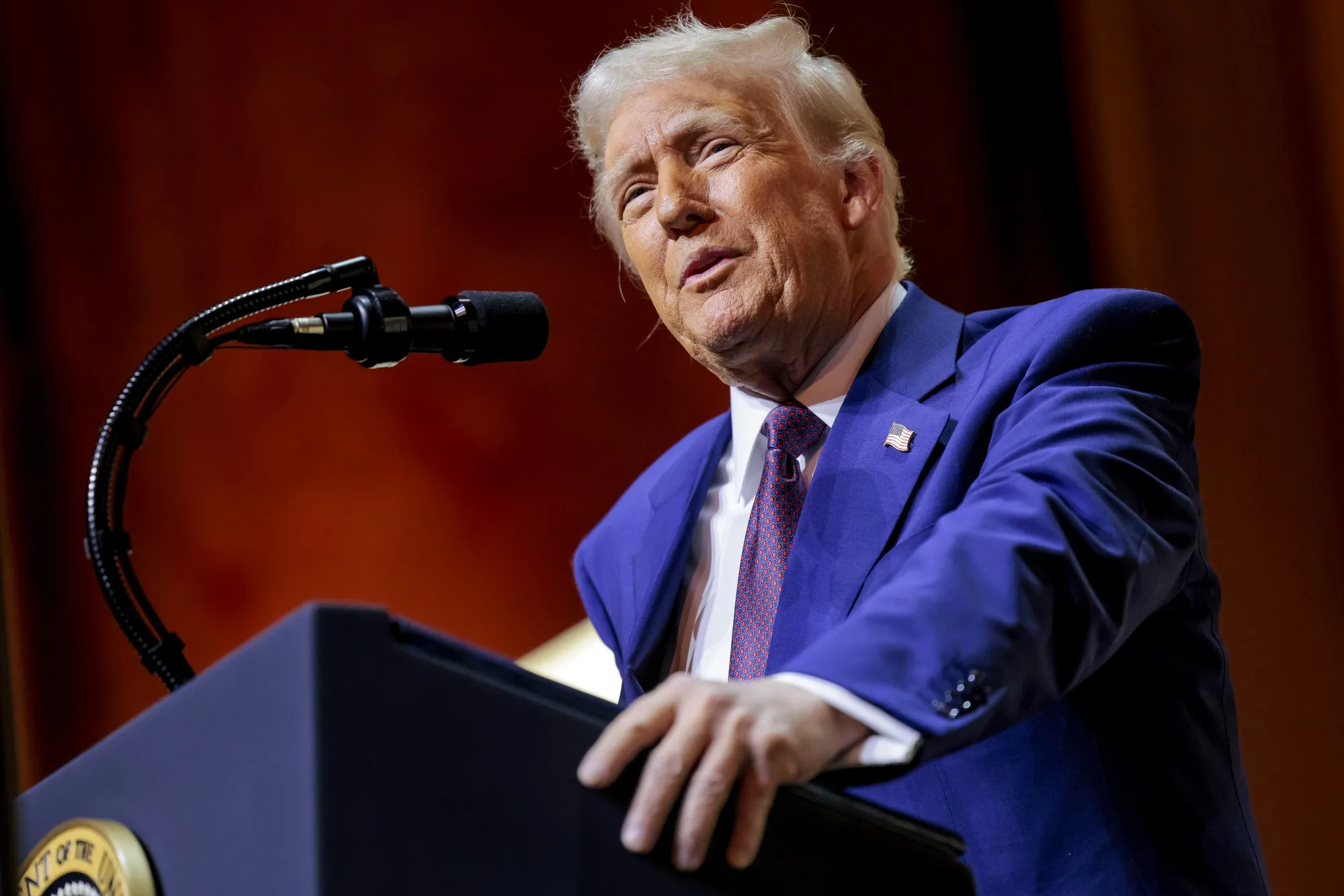 Donald Trump during the Republican Governors Association meeting in Washington, DC, on Feb. 20.
