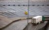 A truck inside the Port of Dover in Dover, U.K., on Jan. 5.