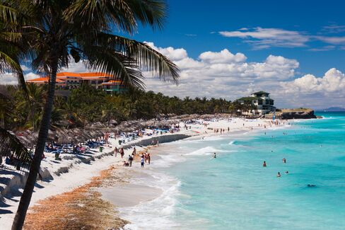 Varadero Beach, Cuba. Just imagine all the sunburned American tourists.
