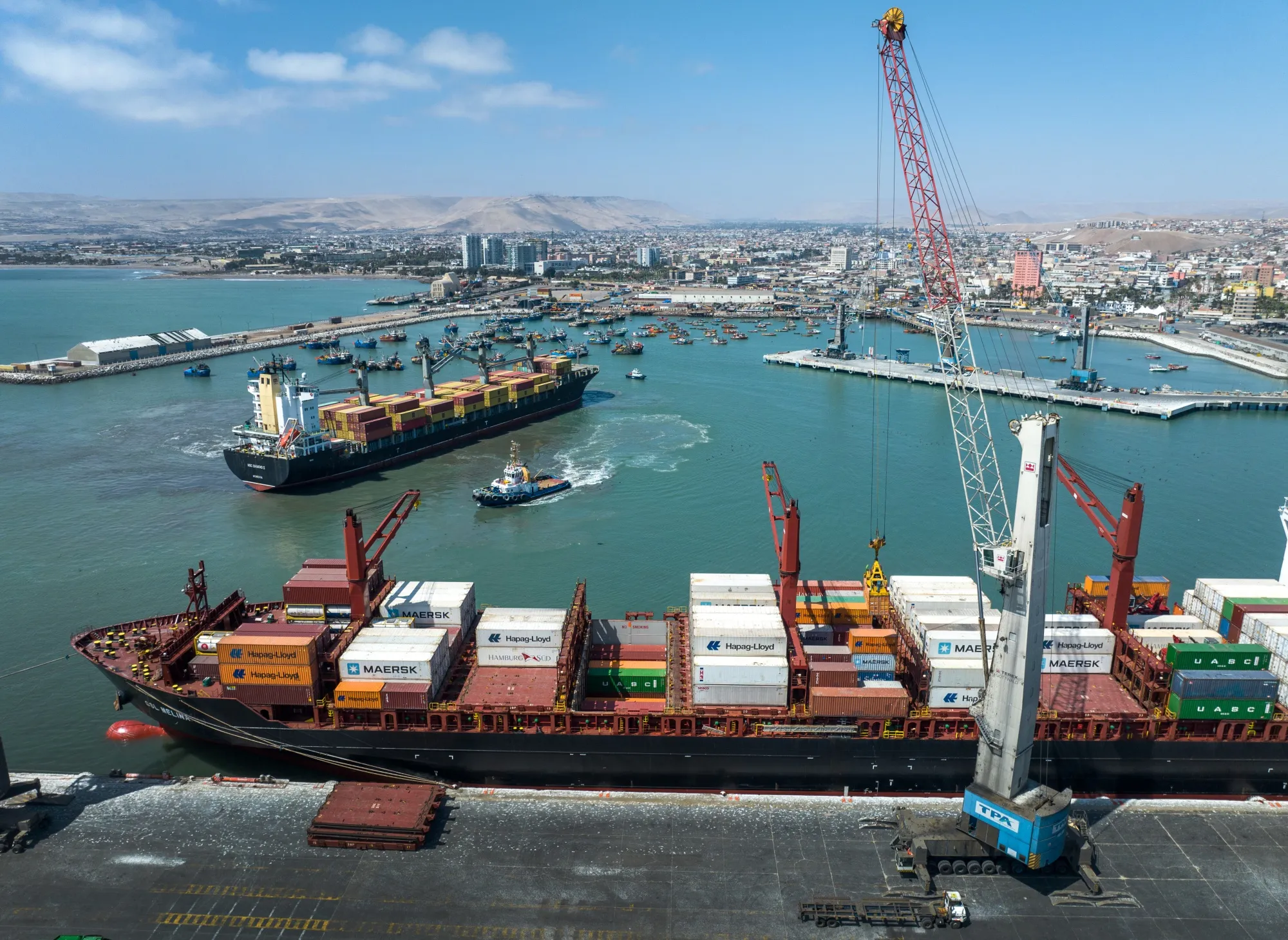 Ships Dock At Chilean Port Of Arica With Goods Bound For Landlocked Bolivia