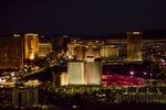 The Circus Circus Hotel & Casino, front center, in Las Vegas.