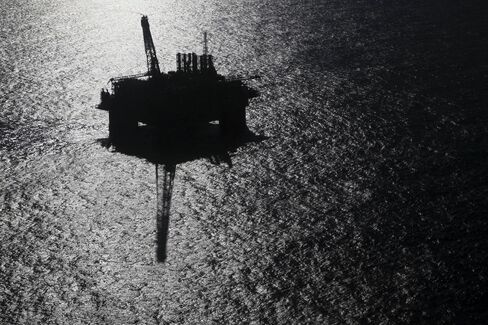 Petrobras platform P-51 stands in deep water off the Brazilian coast.