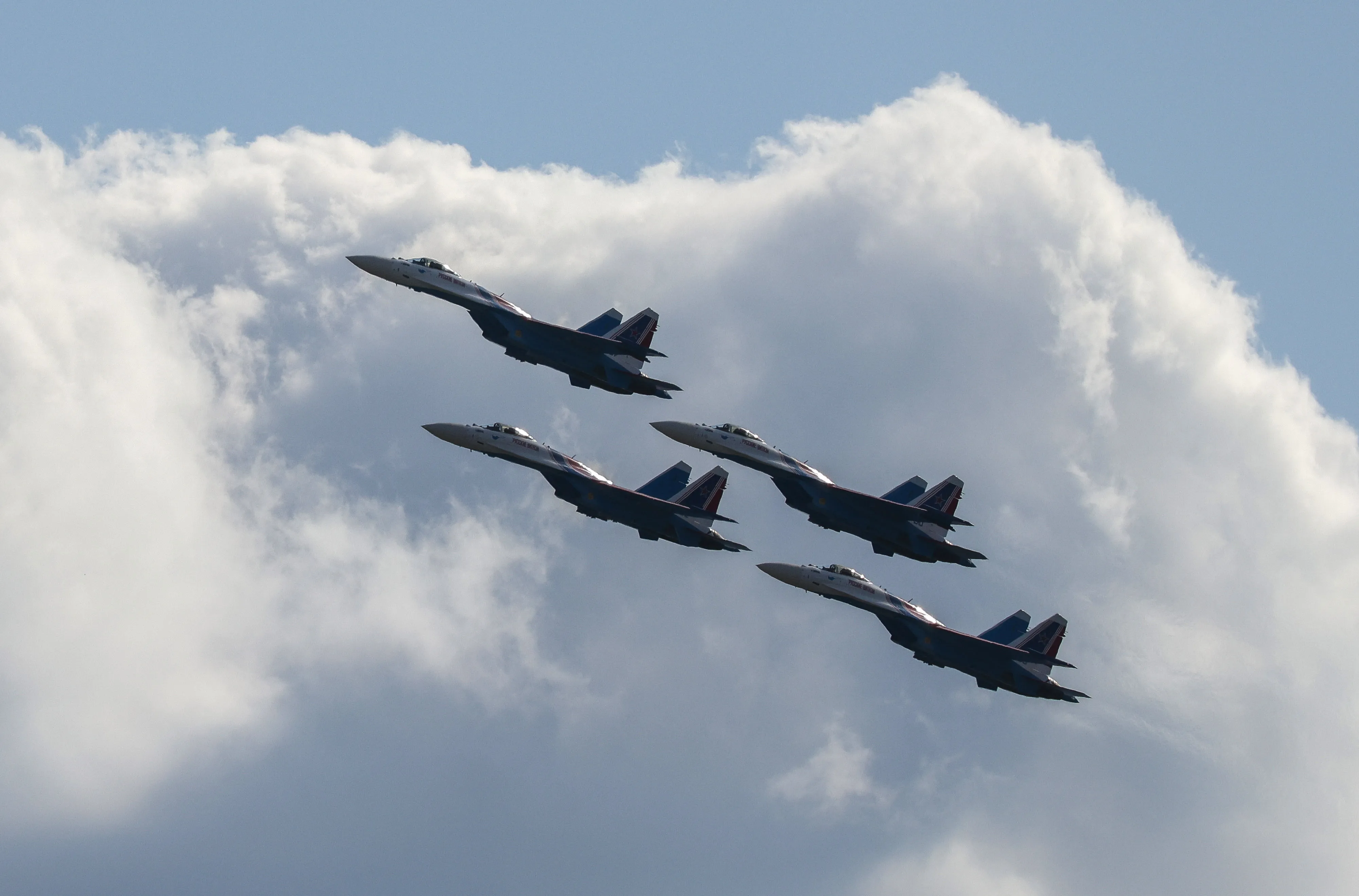 Sukhoi Su-35S fighter jets.