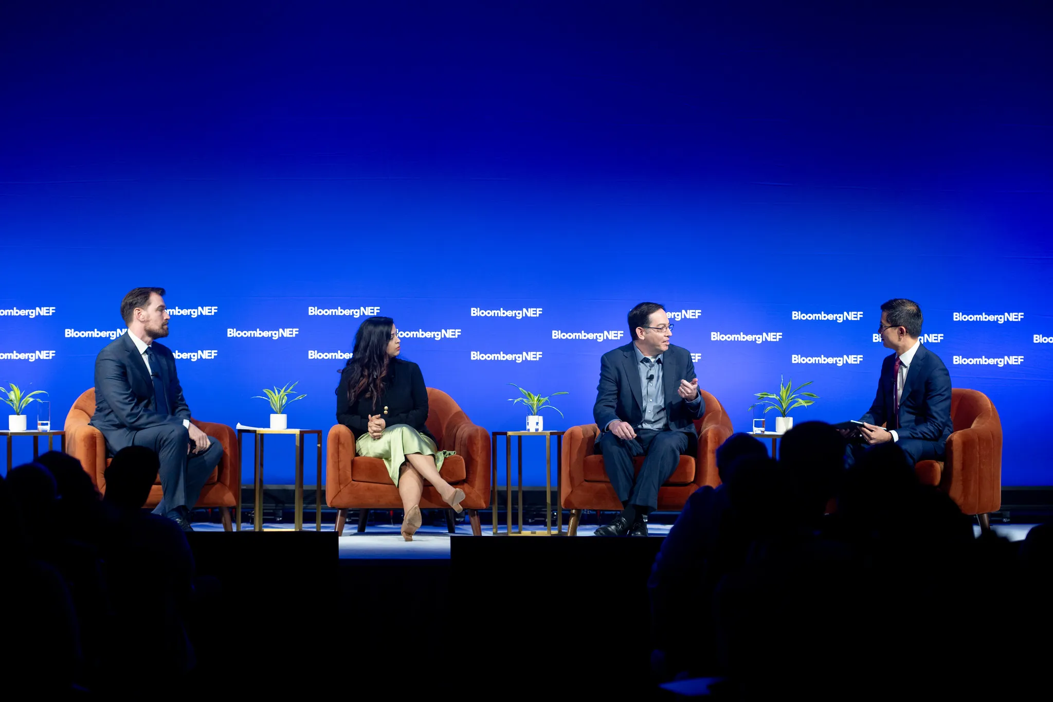 Speakers at the BloombergNEF Summit in San Francisco.