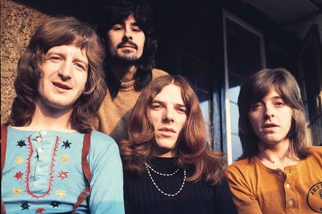 Badfinger in 1971 (from left): Pete Ham, Tommy Evans, Mike Gibbons, and Joey Molland