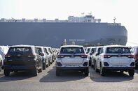 Toyota Vehicles at Nagoya Port Ahead of Earnings 