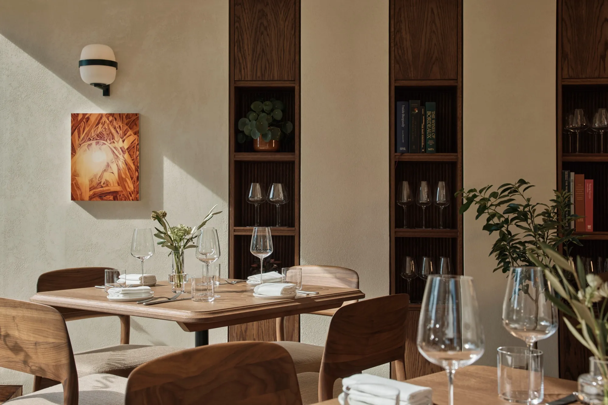 The dining room at Labombe by Trivet in Mayfair.