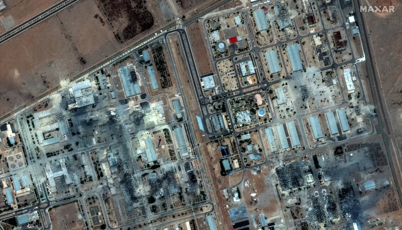 Building damage across the Isfahan nuclear technology center in Iran on June 22.
