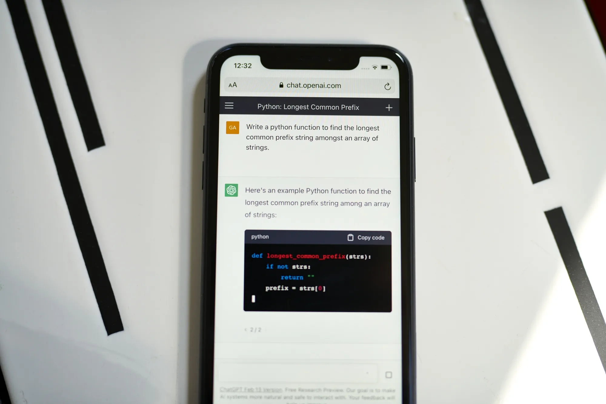 The ChatGPT chatbot.