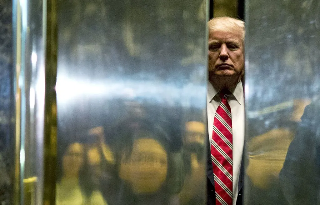 Then-President-elect Donald Trump in Trump Tower in New York City.
