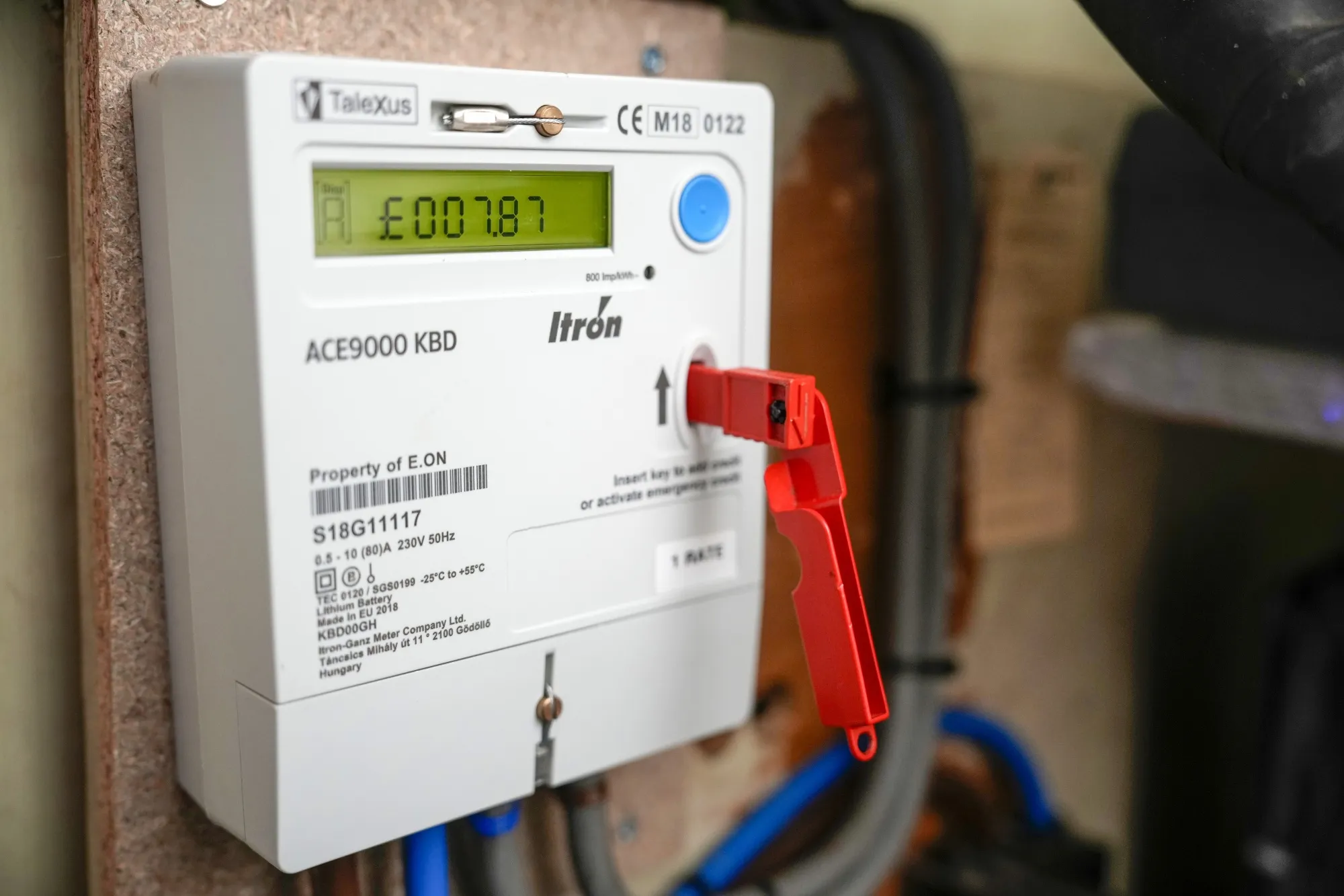A prepayment electricity meter