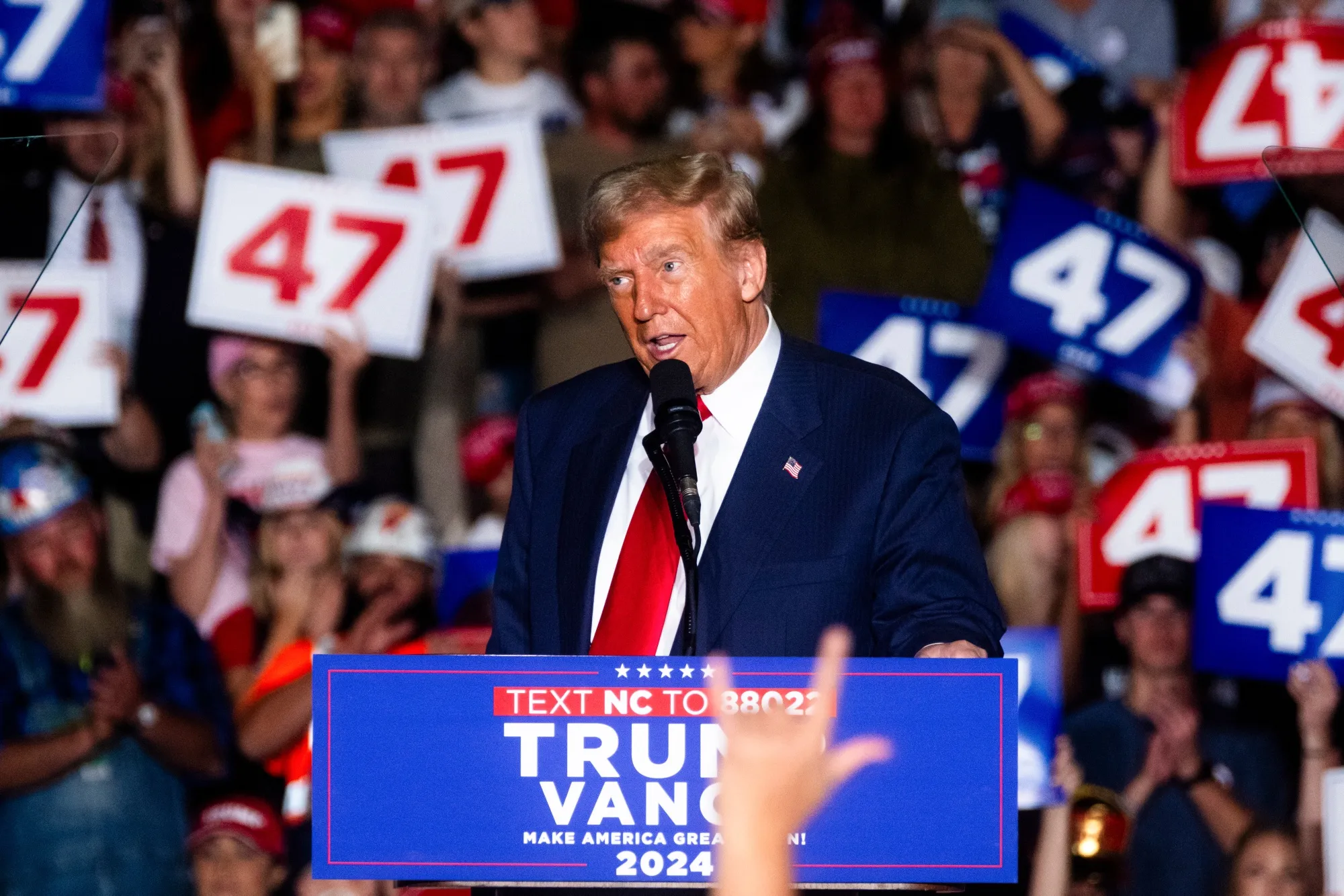 Donald Trump during a campaign event in Greensboro, North Carolina, on Oct. 22.