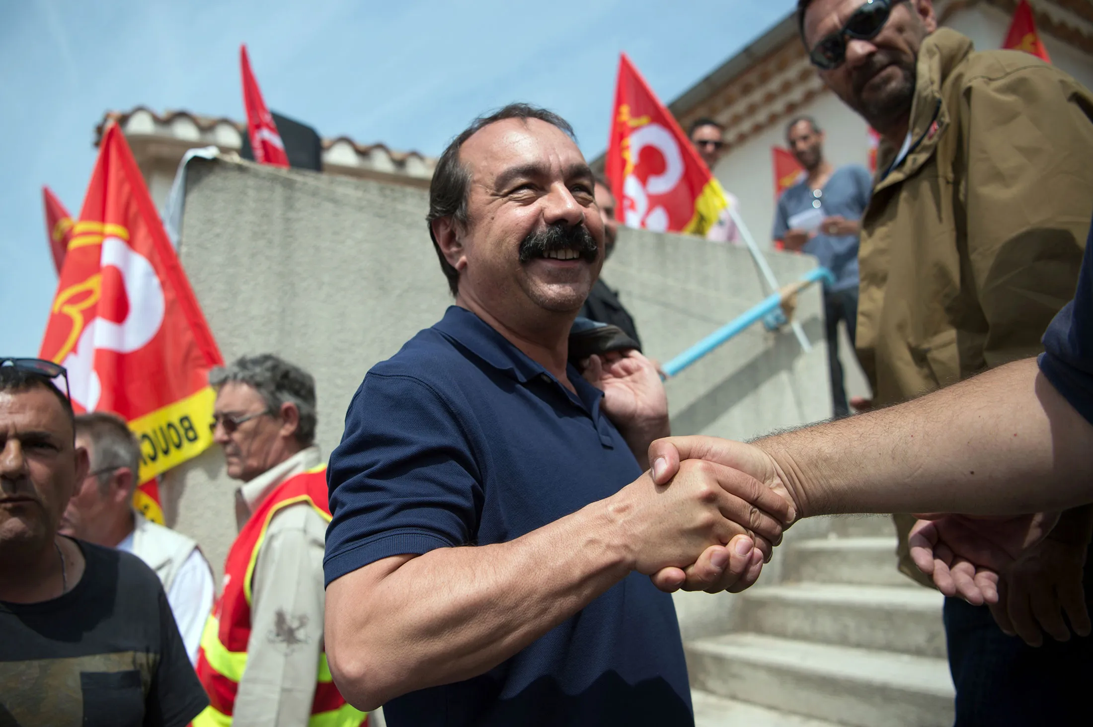 CGT leader Philippe Martinez.
